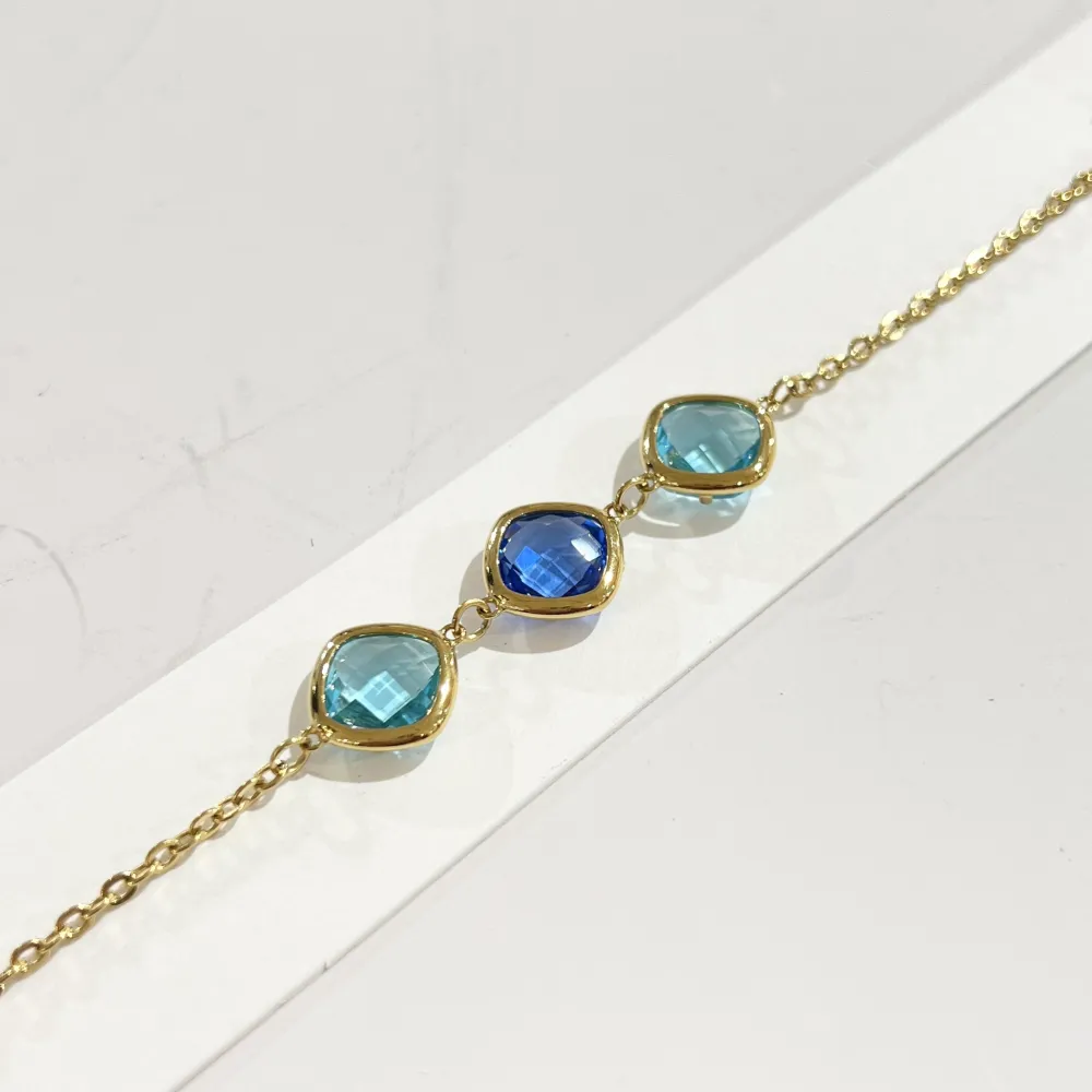 Tre Pietre Rombo -Bracciale in Acciaio - BR-103-AA5415B