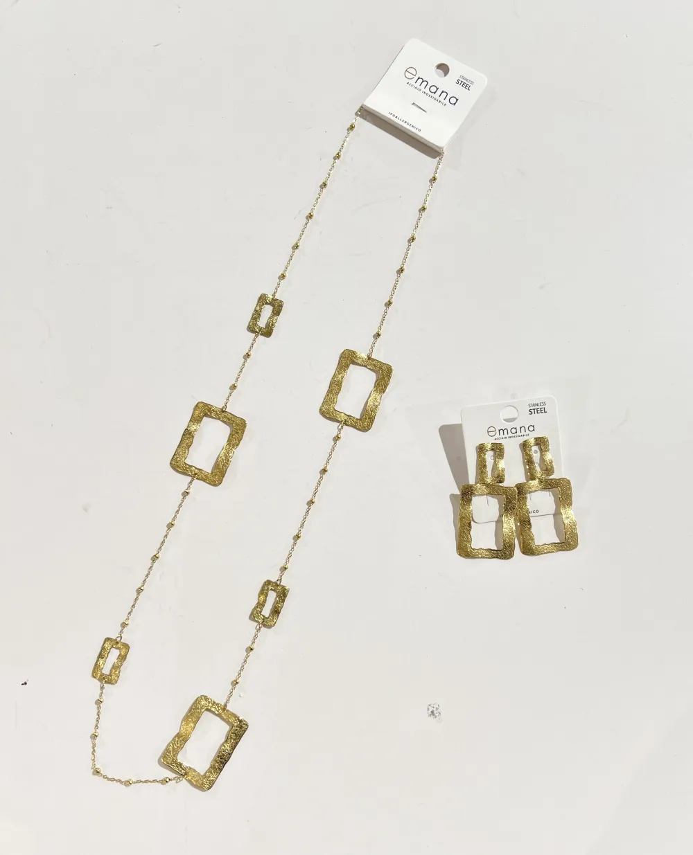 Catena Rettangolare -Collana Lunga in Acciaio - CL-103-AA6374N