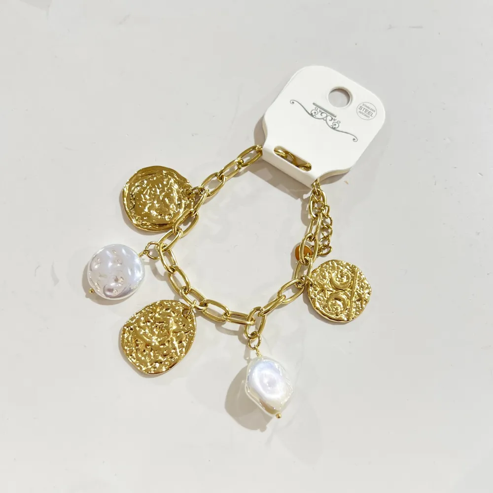 Moneta Perla Regina -Bracciale in Acciaio - BR-794-83