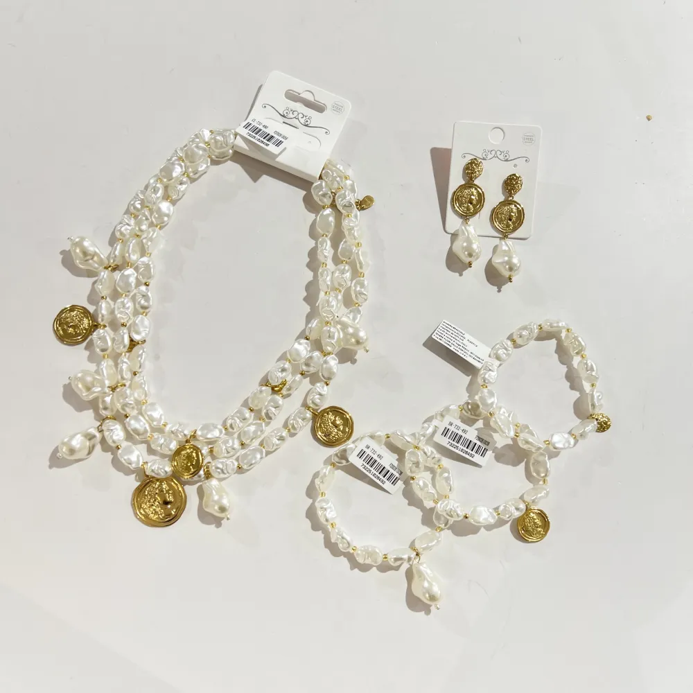 Moneta donna Perla-Orecchini in Acciaio - OR-732-491