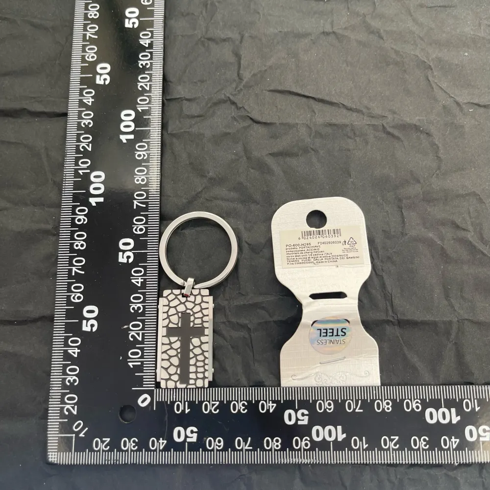 Croce-Portachiavi da Uomo in Acciaio - PO-600-H285