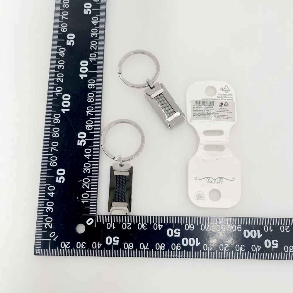 Targhet-Portachiavi da Uomo in Acciaio - PO-600-H389