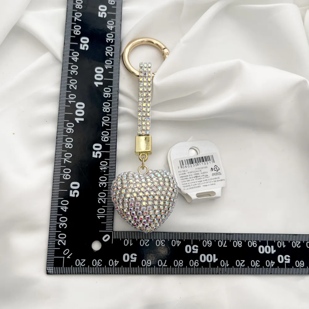 Cuore- 12pz Portachiavi Con Strass - PKM-792-05