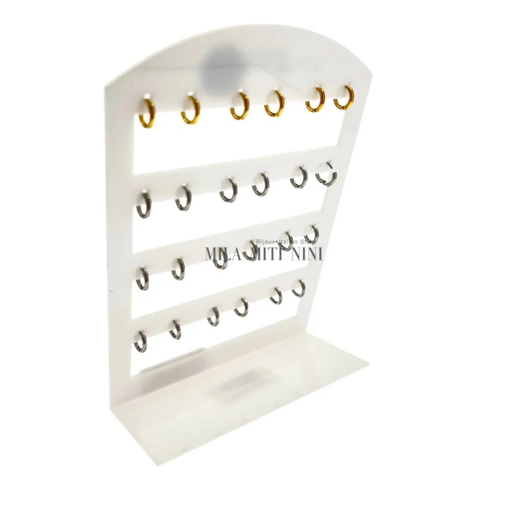 OPA450-Cerchi 1.6mm-12 Paia Orecchini in Acciaio