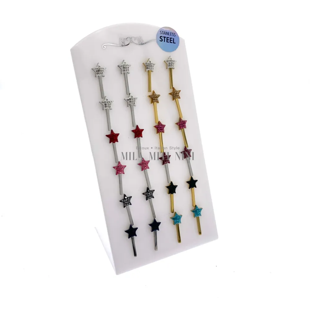 OPA413-2730-Bacchetta Magica-12Paia Orecchini Acciaio