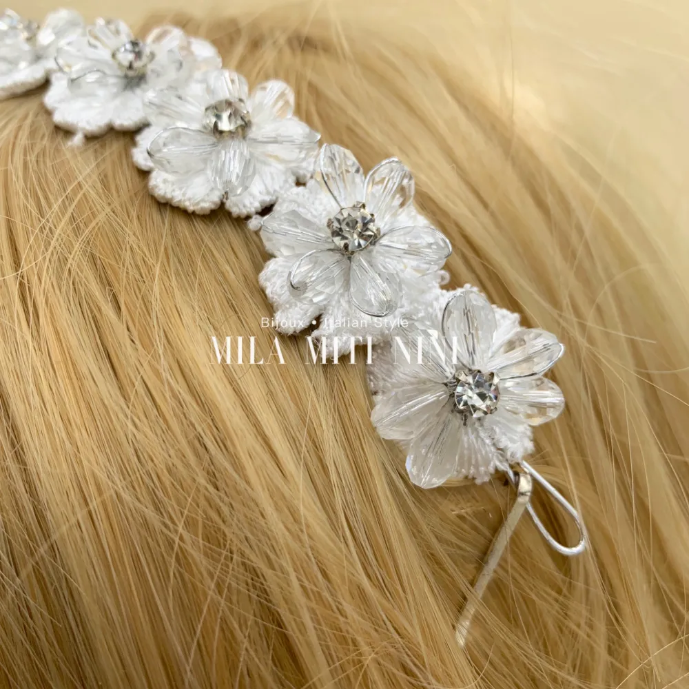 AXC282-33-Fiore Cristalli- Acccessori per Capelli