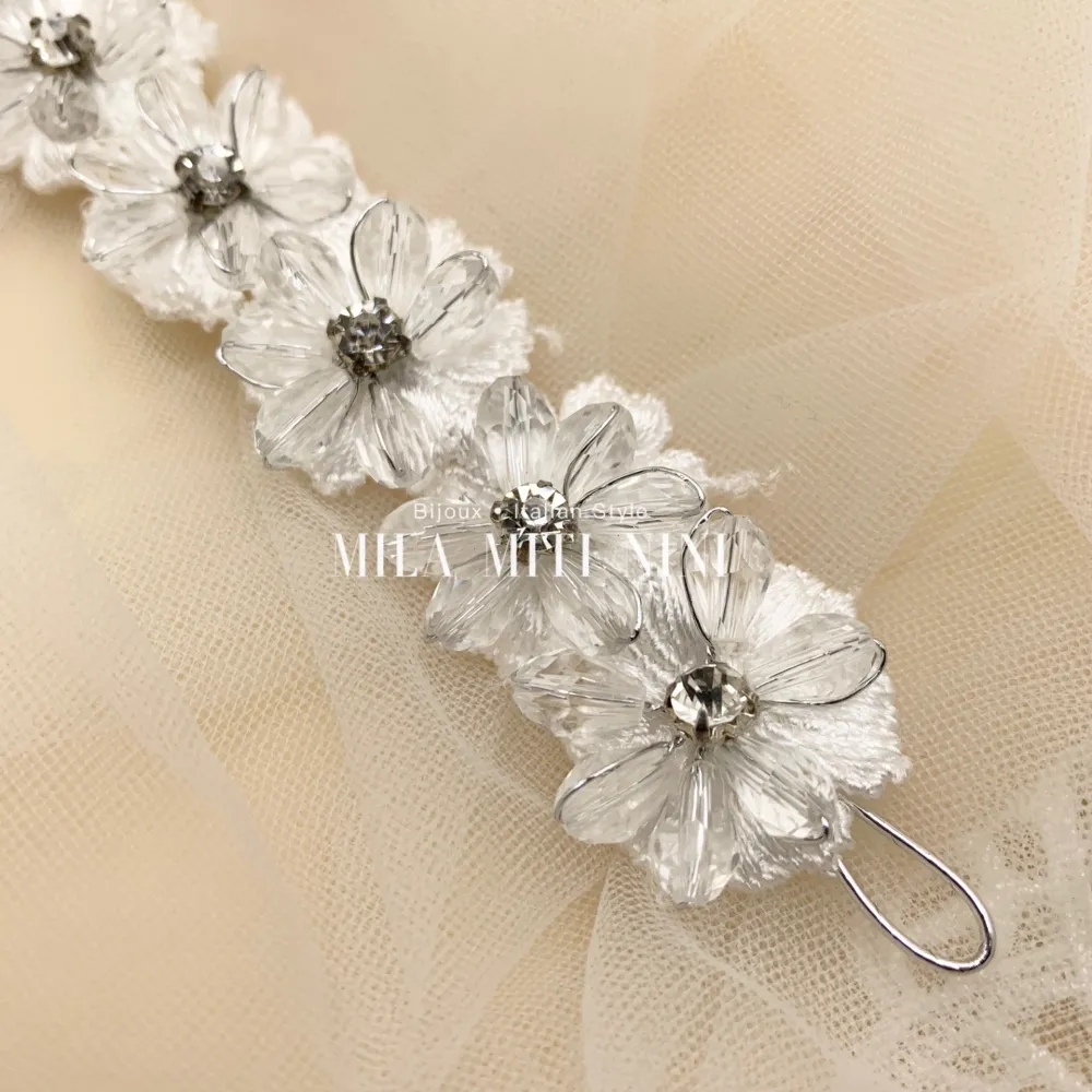 AXC282-33-Fiore Cristalli- Acccessori per Capelli