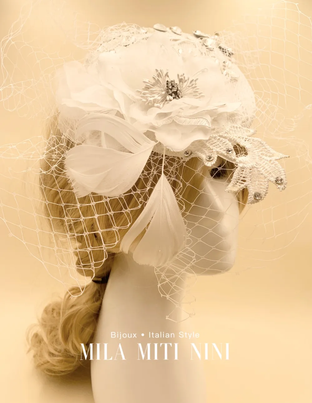AXC1046-Copricapo con Velo- Acccessori per Capelli