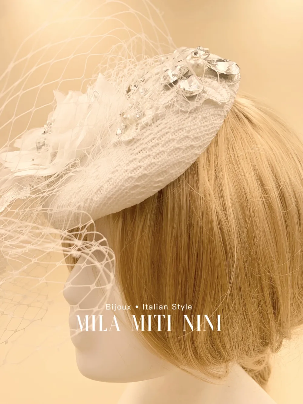 AXC1046-Copricapo con Velo- Acccessori per Capelli