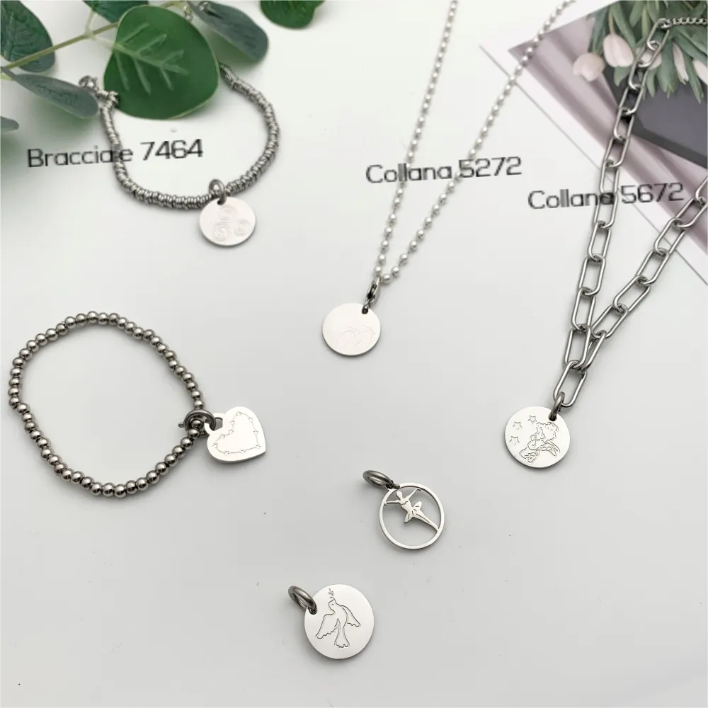 CIO4129-Cuore- Ciondolo in Acciaio