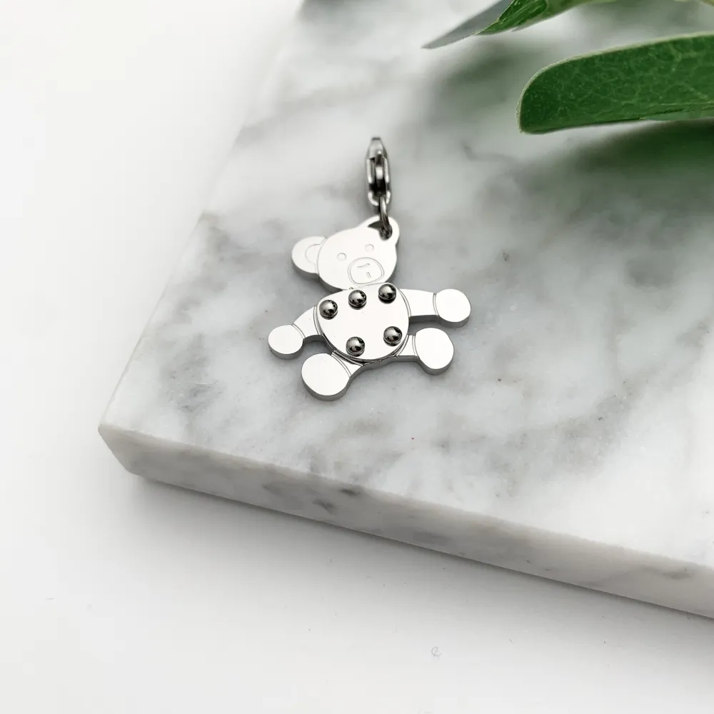 CIO4126-Orsetto - Ciondolo in Acciaio