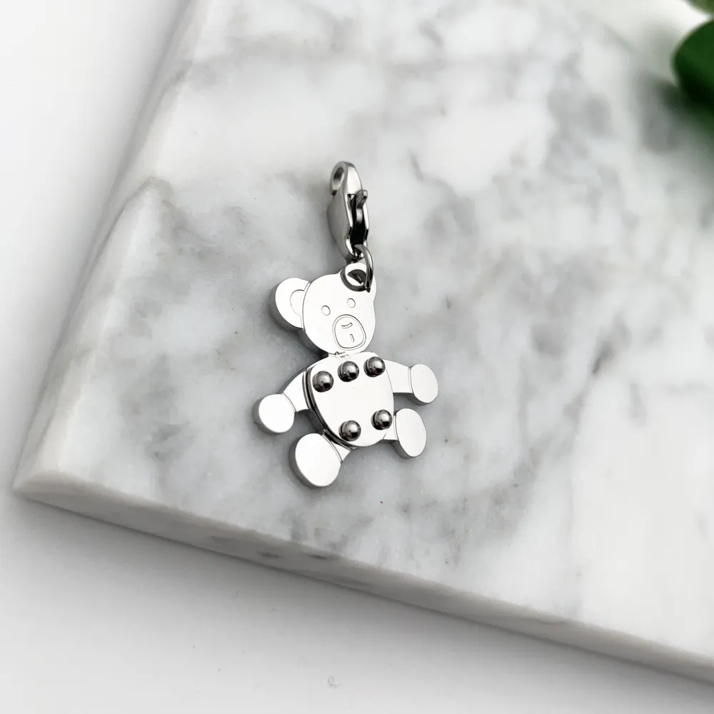 CIO4126-Orsetto - Ciondolo in Acciaio