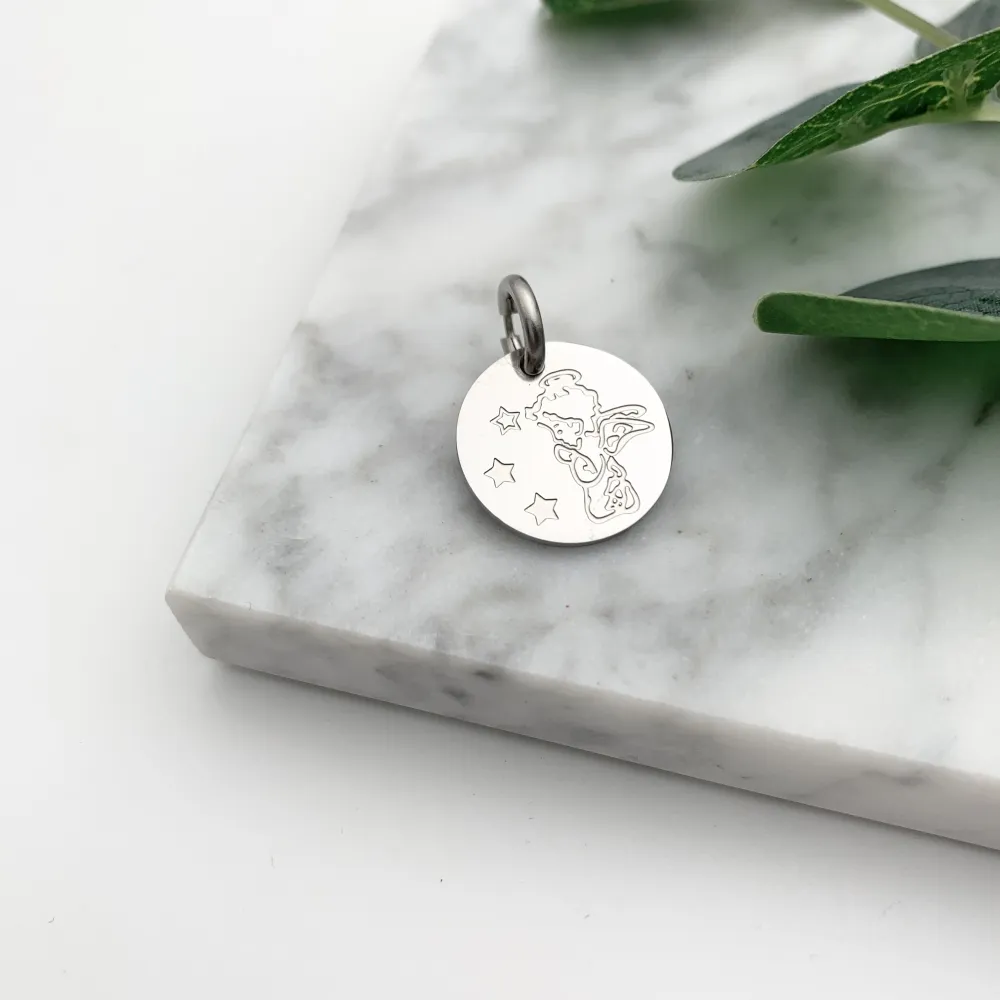 CIO4127-Angelo - Ciondolo in Acciaio