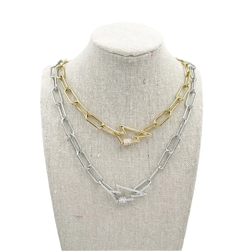 CAC7640-Fumine-Collana a Catena Corta in Acciaio