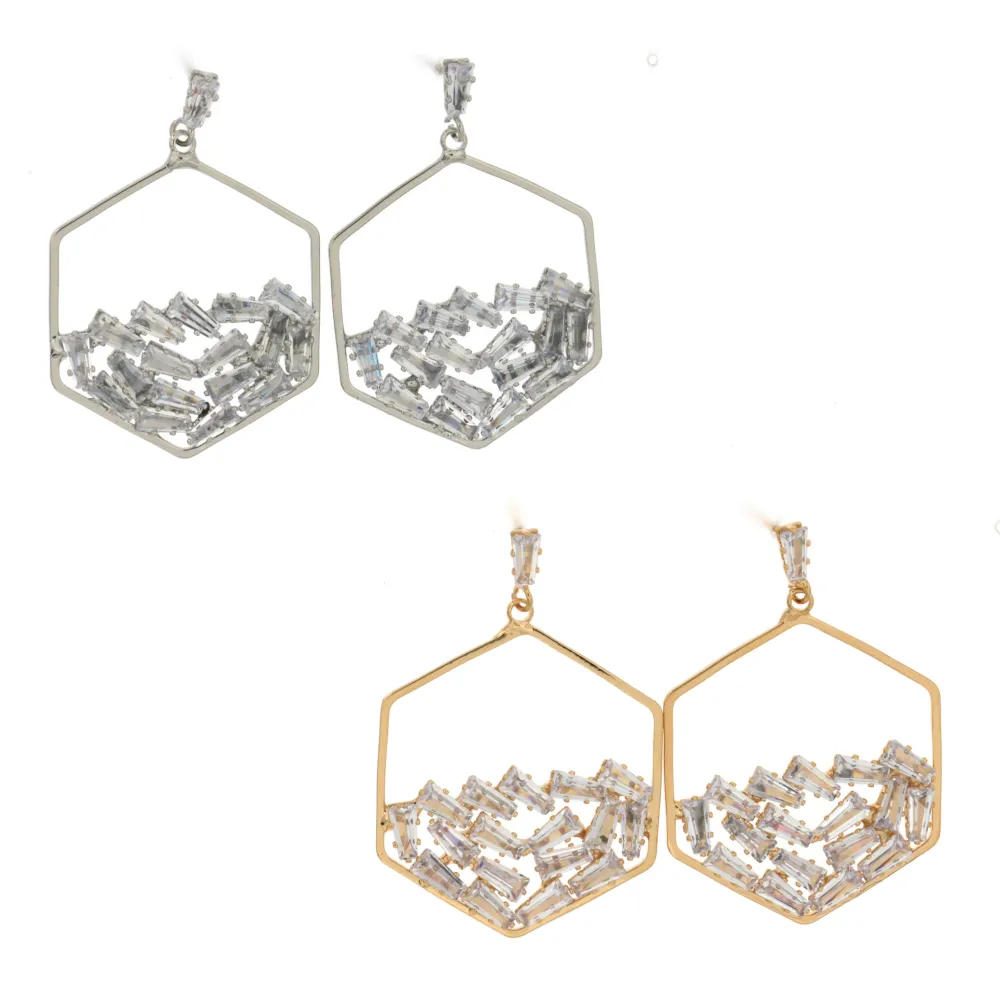 OMZ-Esagono 5136 - Orecchini con Cubic Zirconia