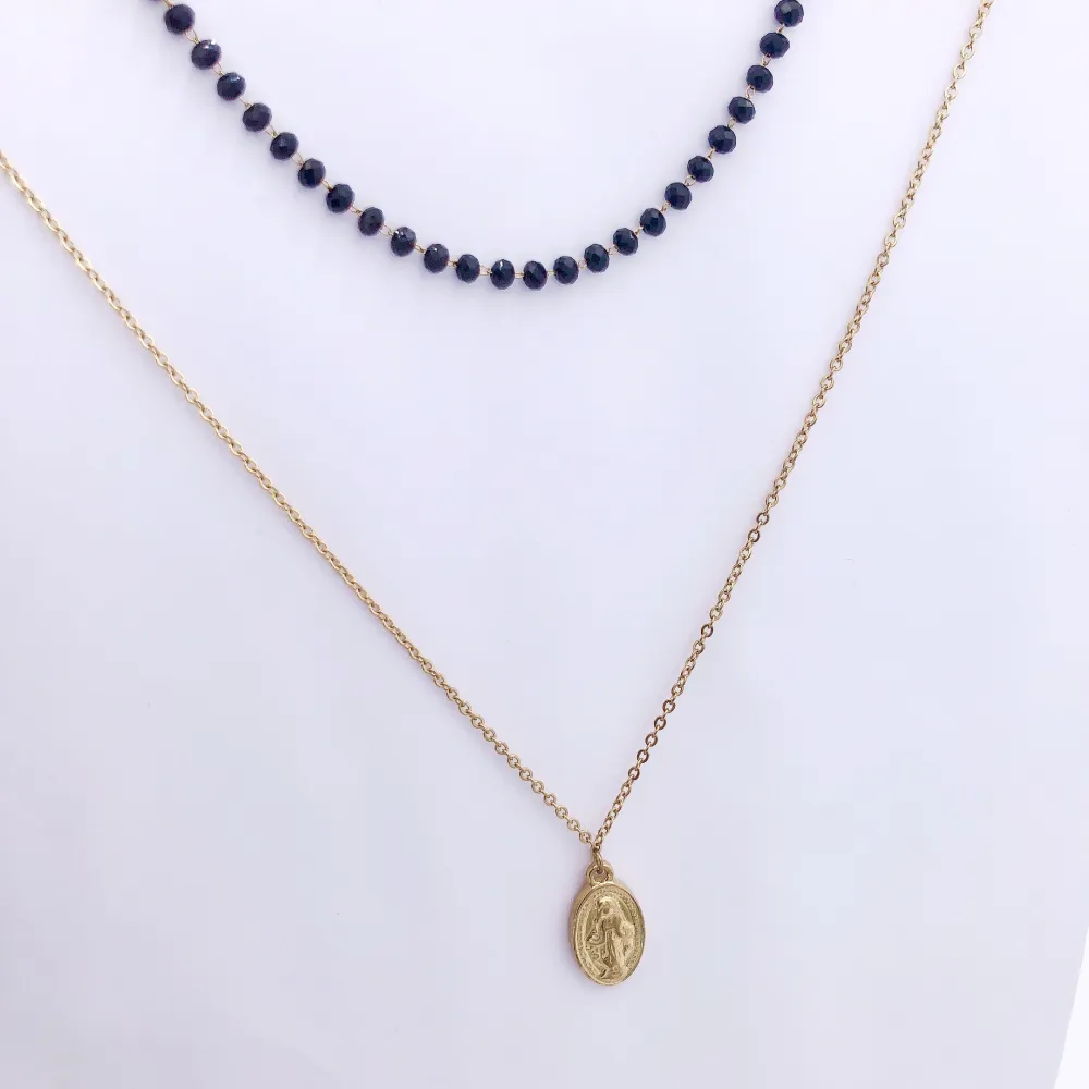 VCAC Madonina  catena rosario 6623  - Collana acciaio