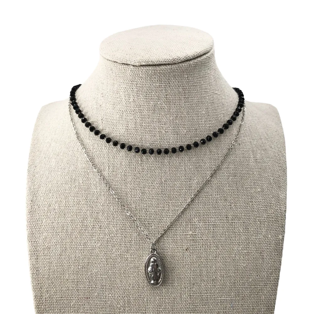 VCAC Madonina  catena rosario 6623  - Collana acciaio