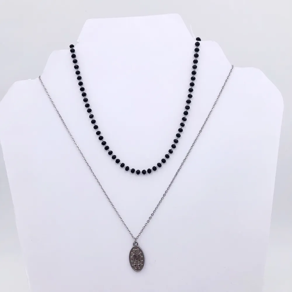 VCAC Madonina  catena rosario 6623  - Collana acciaio