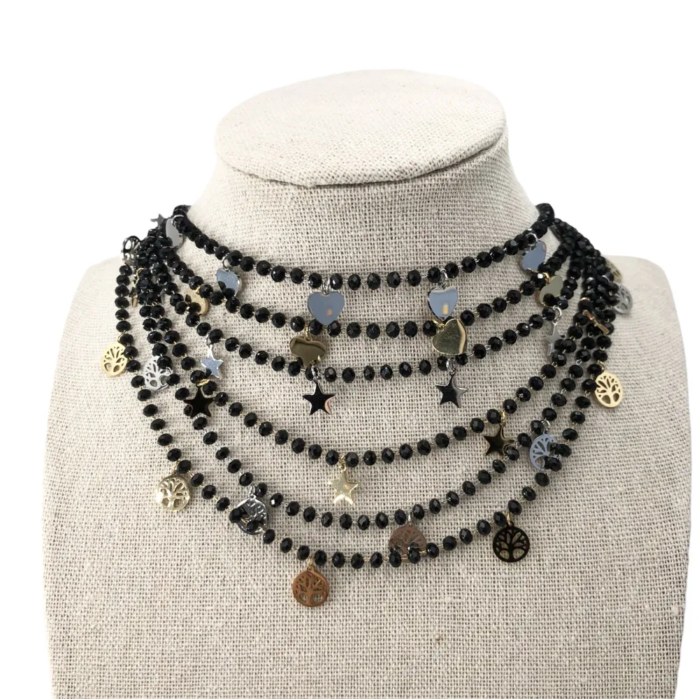 VCAC Cuore catena rosario 6601   - Collana acciaio