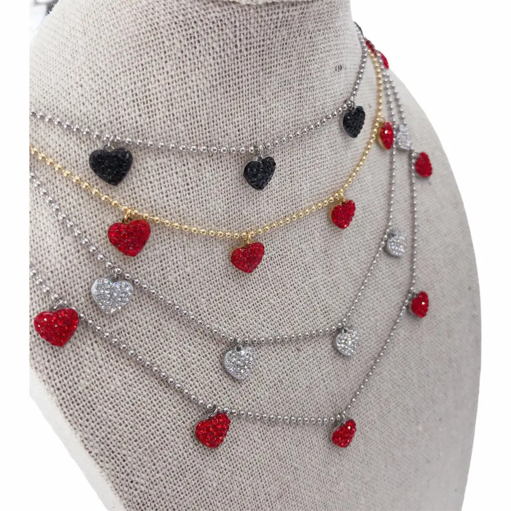 Cuore strass  - Collana 4744