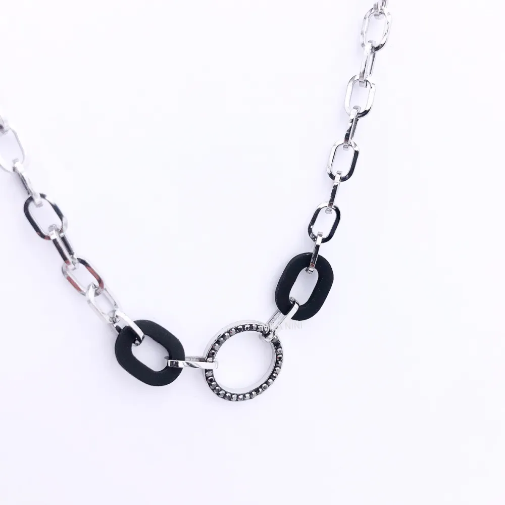 CAC4708-Cerchio strass catena- Collana  Corta