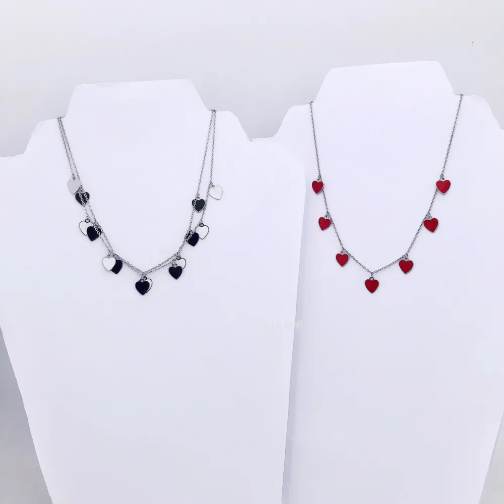 Cuore colorati  Smalto  pendente   - Collana 4640