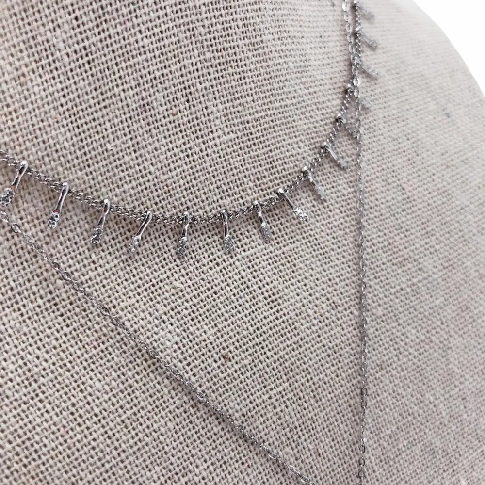 Targa zebrata Multifilo - Collana acciaio 4471