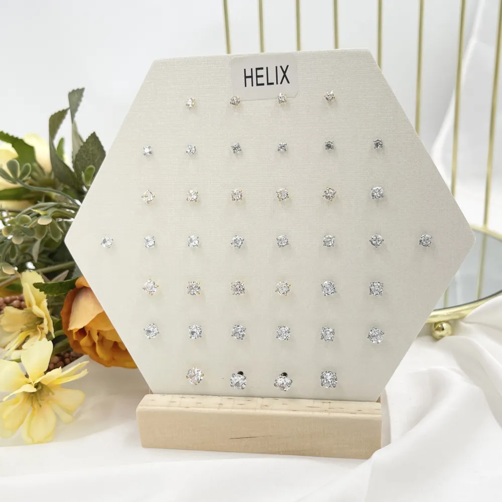 Mix Punti Luci Scalari -40pz Orecchini Helix in Acciaio - EAK-751-07