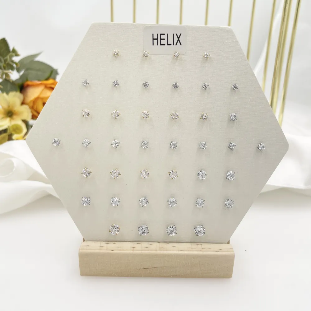 Mix Punti Luci Scalari -40pz Orecchini Helix in Acciaio - EAK-751-07