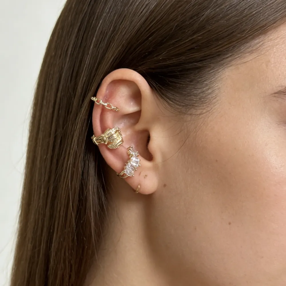 Set 3Pz  -Earcuff con Zirconia - EAK-506-382