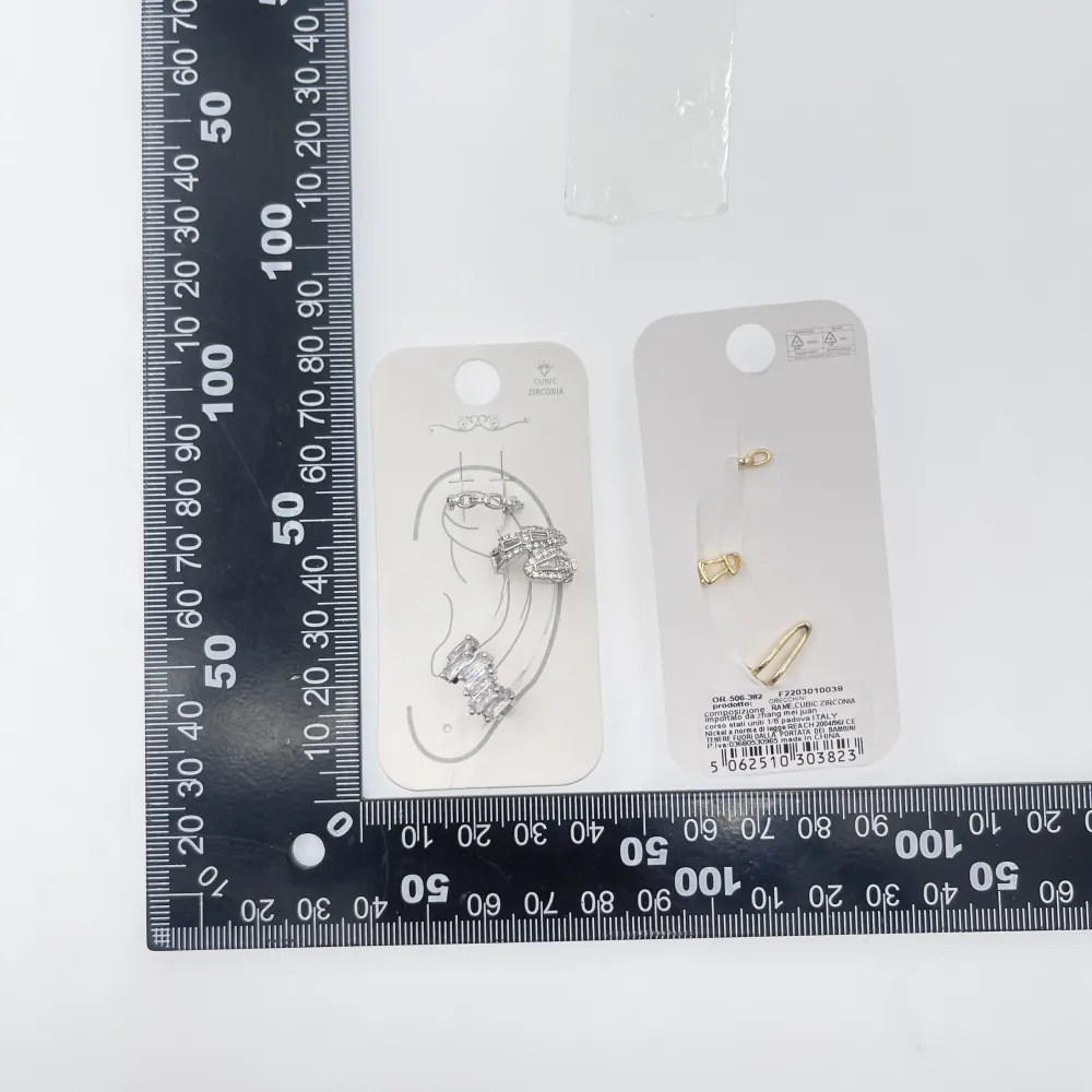 Set 3Pz  -Earcuff con Zirconia - EAK-506-382