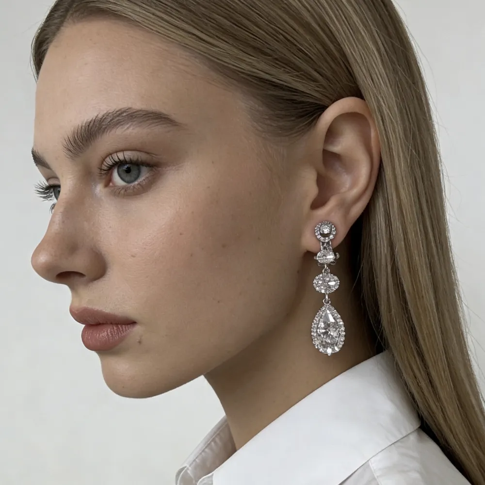 Pendente con Goccia-Orecchini a Clip - OR-506-419J