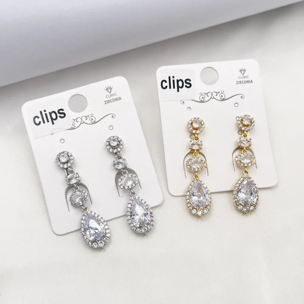 Pendente con Goccia-Orecchini a Clip - OR-506-419J