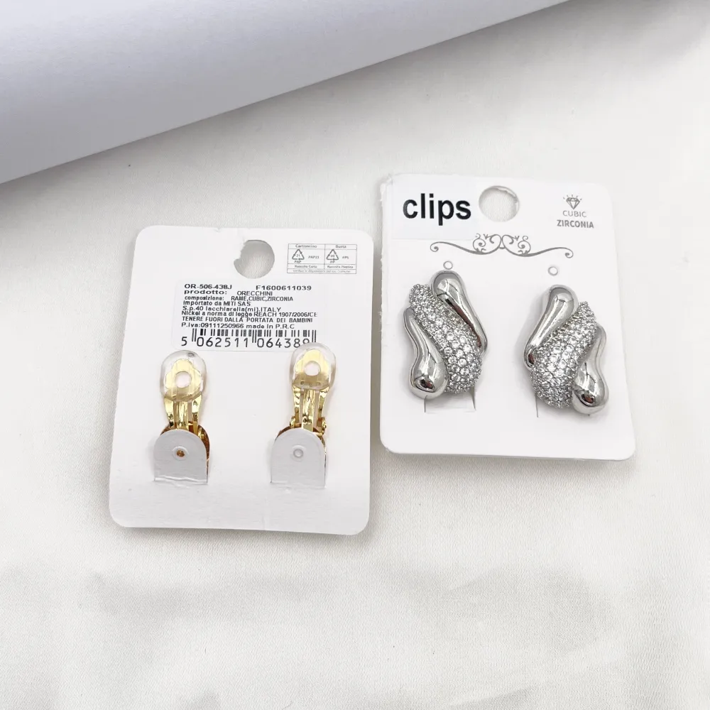 Goccia  con Zirconia-Orecchini a Clip - OR-506-438J