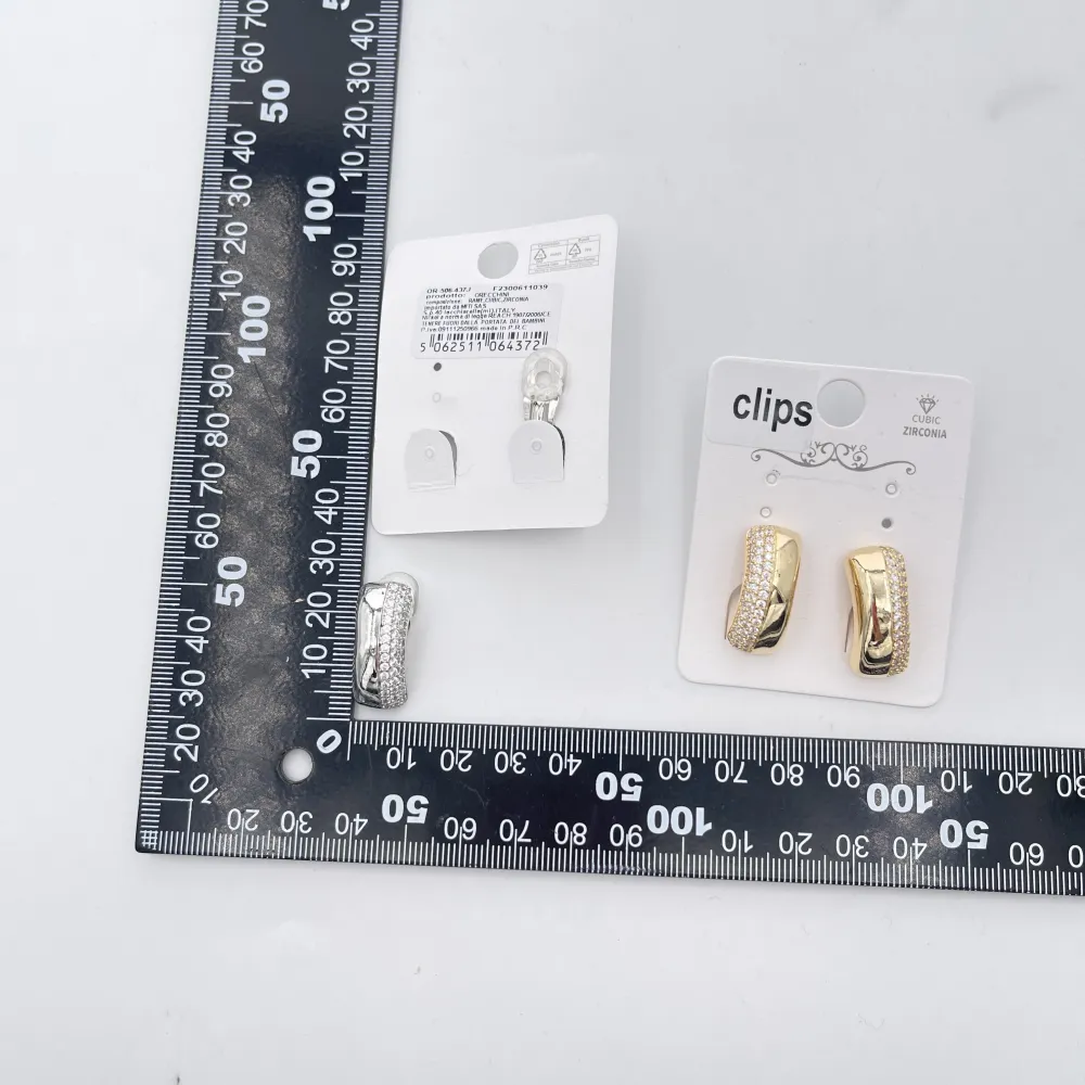 Cerchio con Zirconia-Orecchini a Clip - OR-506-437J