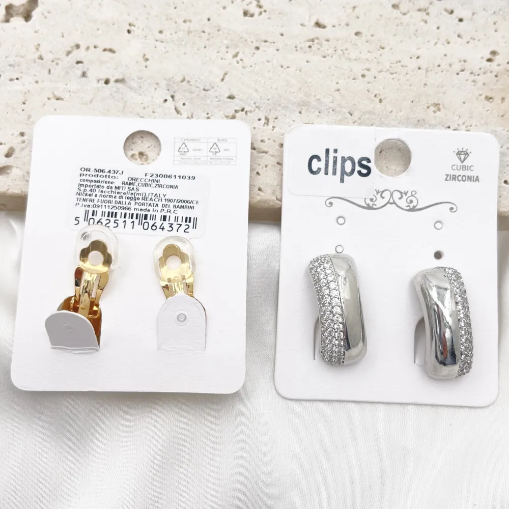 Cerchio con Zirconia-Orecchini a Clip - OR-506-437J