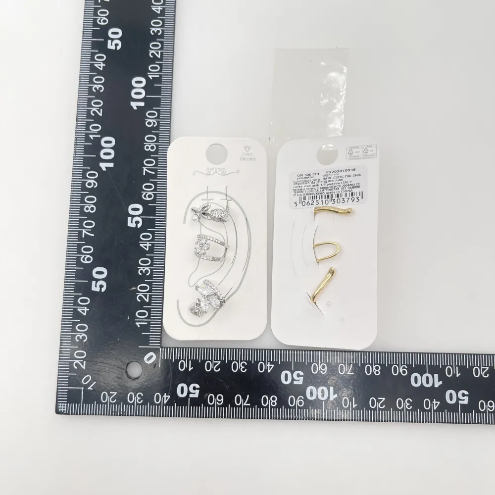 Set 3Pz  -Earcuff con Zirconia - EAK-506-379