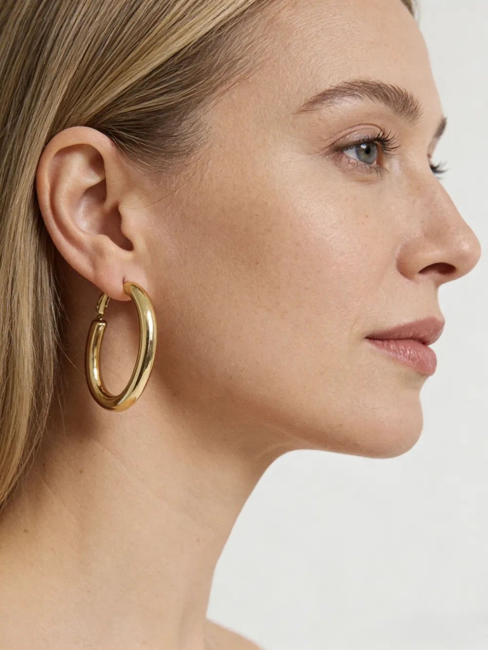 Cerchio  Ovale-Orecchini in Acciaio - OR-103-AA6558E