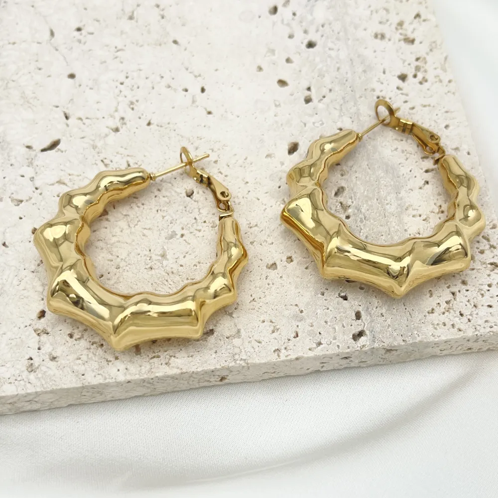 Cerchio Bambu -Orecchini in Acciaio - OR-103-AA6541E