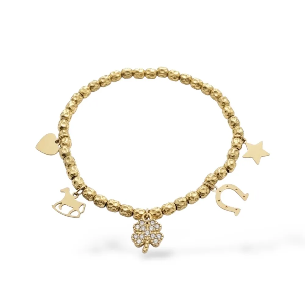 Mix Soggetti con Zirconia-24pz Bracciali Elastici in Acciaio - BR-103-AA6343-6369B