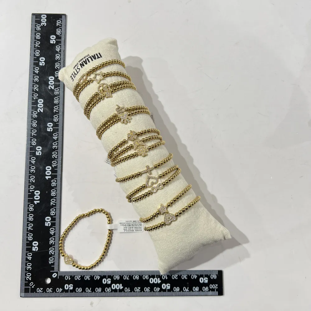 Mix Soggetti con Zirconia-15pz Bracciali Elastici in Acciaio - BR-103-AA95-106B