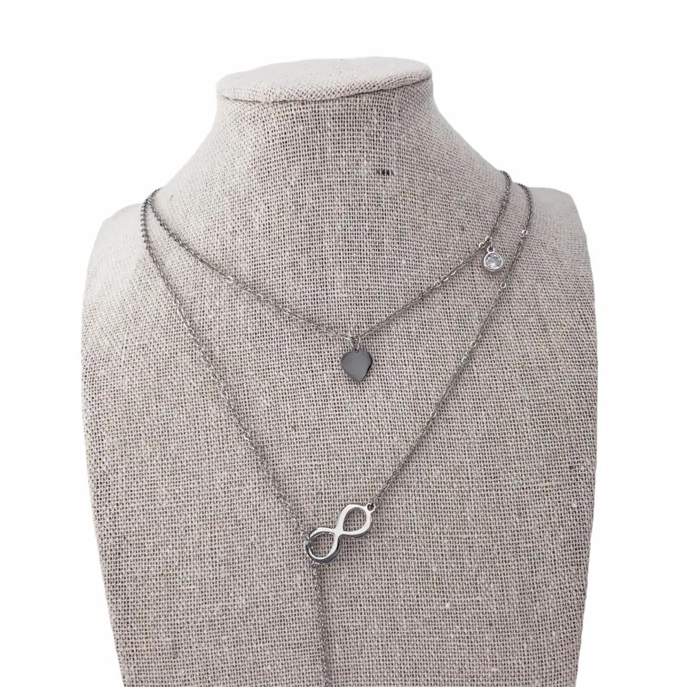 CAC4573-Cuore Infinito-Collana Doppio filo in Acciaio_2