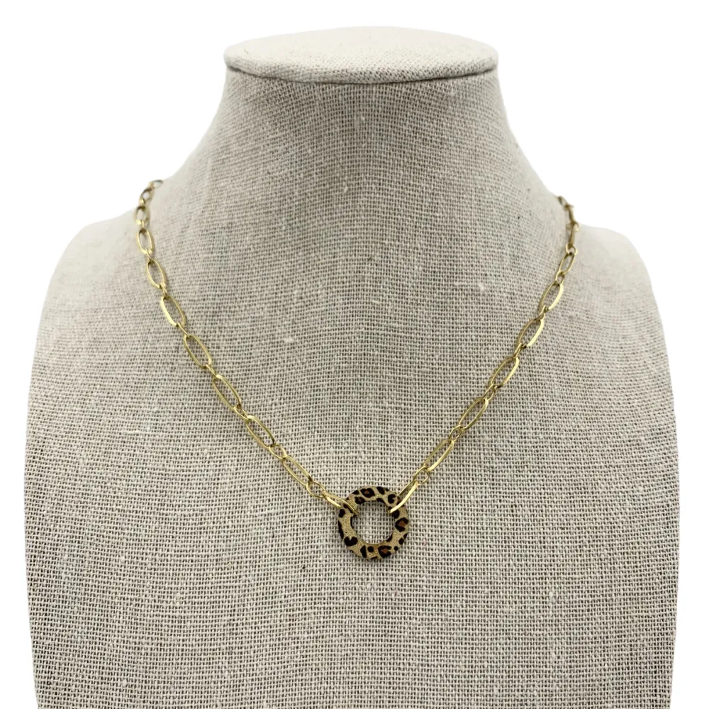 CAC5814-Cerchio Animalier- Collana Corta in Acciaio_Maculato_1