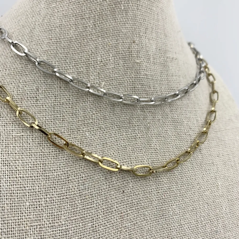 CAC5831-Catena Piccola-Collana Catena Corta in Acciaio_2