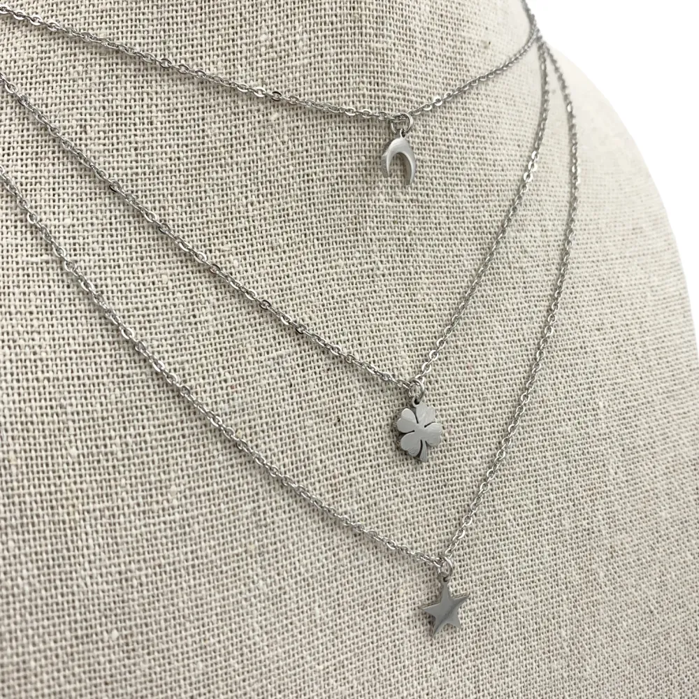 CAC5854-Mezzaluna Quadrifoglioo Stella - Collana Multifilo_Argento_2