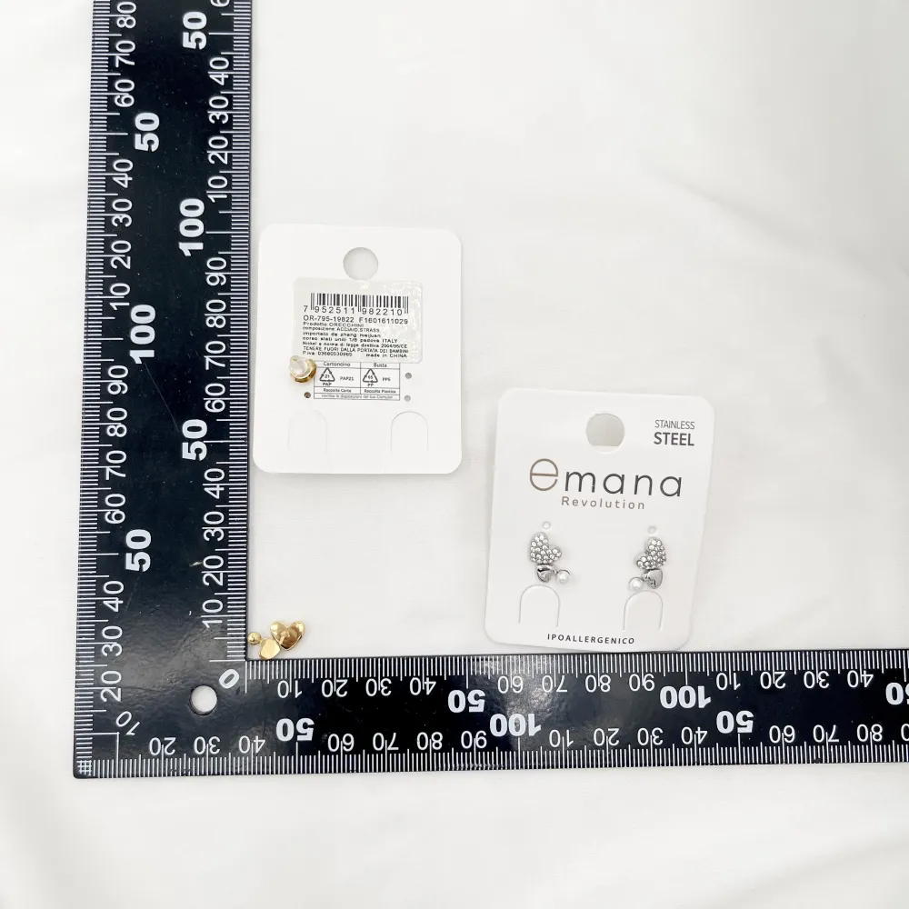 Cuore con perla -Orecchini in Acciaio - OR-795-19822