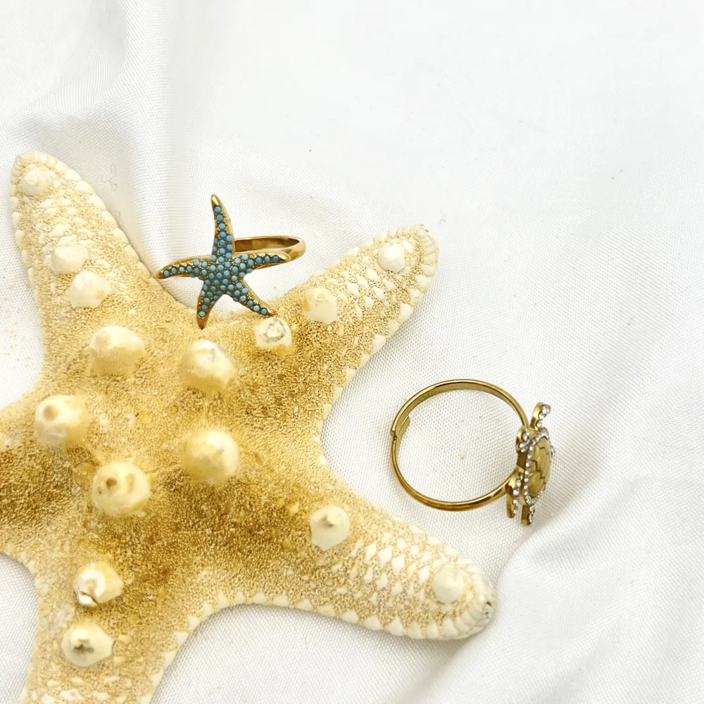 Soggetti Mare-36 pz Anelli in Acciaio - AN-795-14178-83