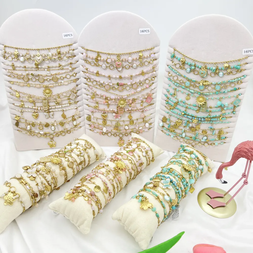 Mix Soggetti-16pz Bracciali in Acciaio - BPA-732-580