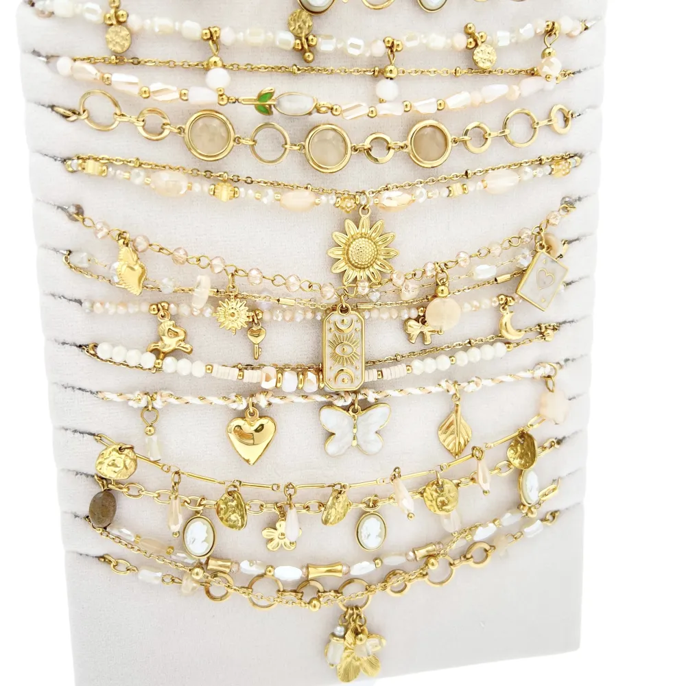 Mix Modelli -16pz Collane Corte in Acciaio - CL-732-579