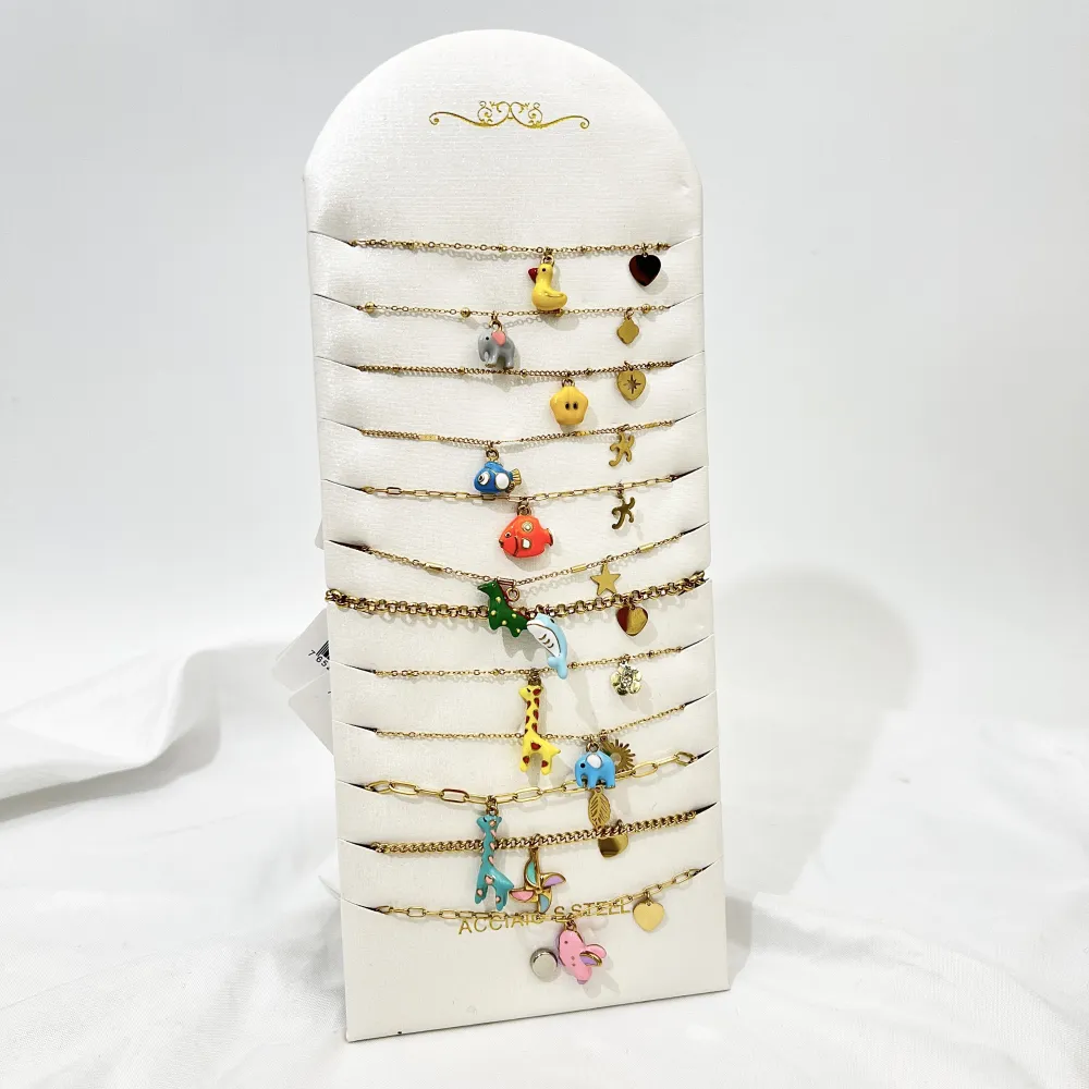 Mix Smaltati-12pz Collane in Acciaio - CL-765-101